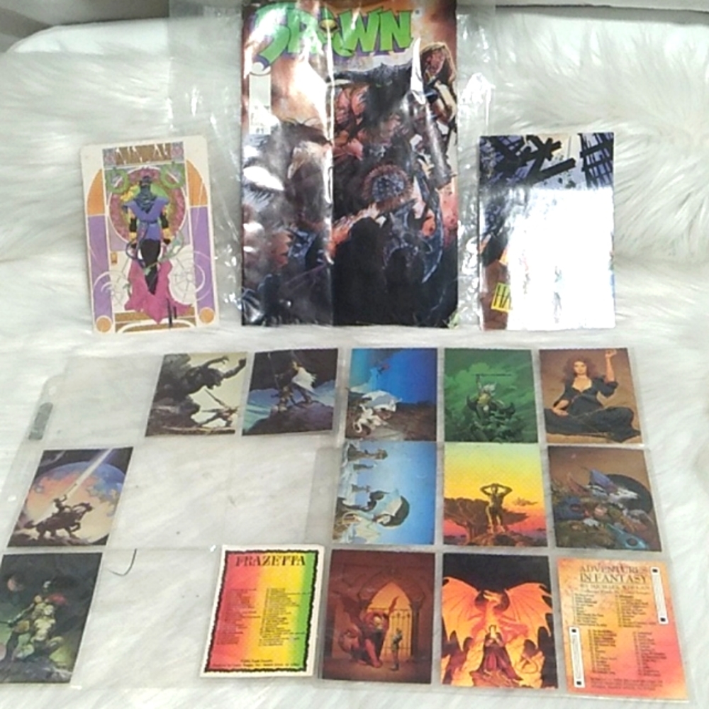 Bundle Of Spawn Comic Book Valiant Post Card, Adventure In Fantasy/Frazetta Card
